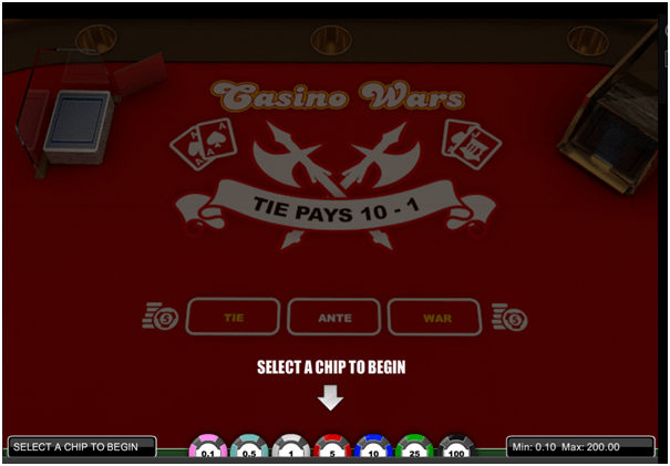 Casino war at Emu Casino to play in AUD
