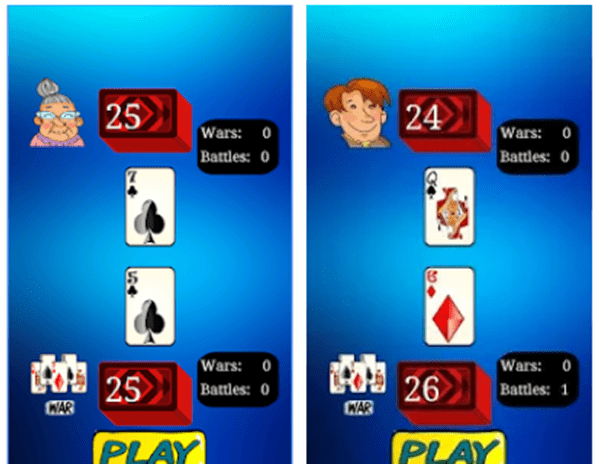 War card game app