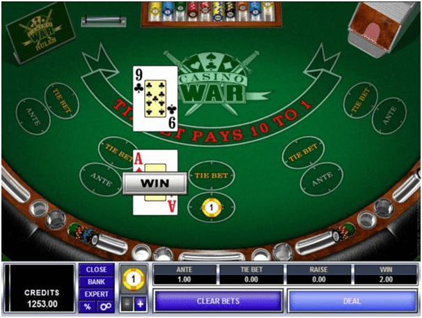 Where to play free casino war- at online casinos